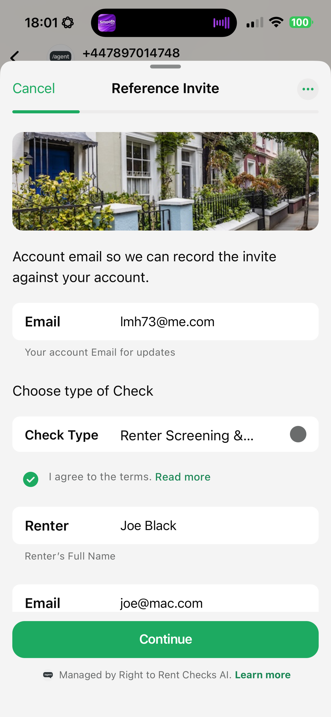 Referee invite message example
